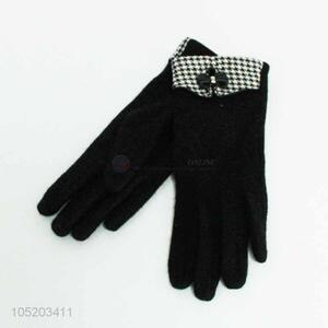 Excellent quality delicate black women cashmere golves