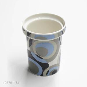 Attractive design geometric pattern decal ceramic storage jar