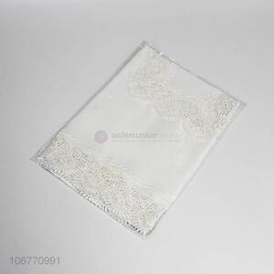 Popular stylish home decoration luxury white table cloth