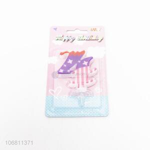 Popular design birthday cake decorative number candle number 4 candle
