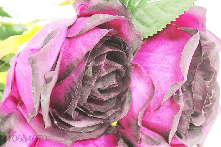 5头深紫打边玫瑰花