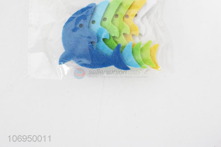 Hot Selling 6PC Cute Dolphin Shaped DIY Felt Cloth Patch