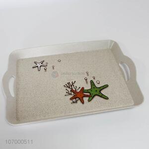 Hot Selling Rectangle Non Skid Grip Cartoon Serving Tray