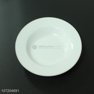 High Quality Fashion Tableware White Round Ceramic Plate