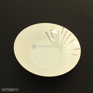 New arrival round decal ceramic plates porcelain tableware