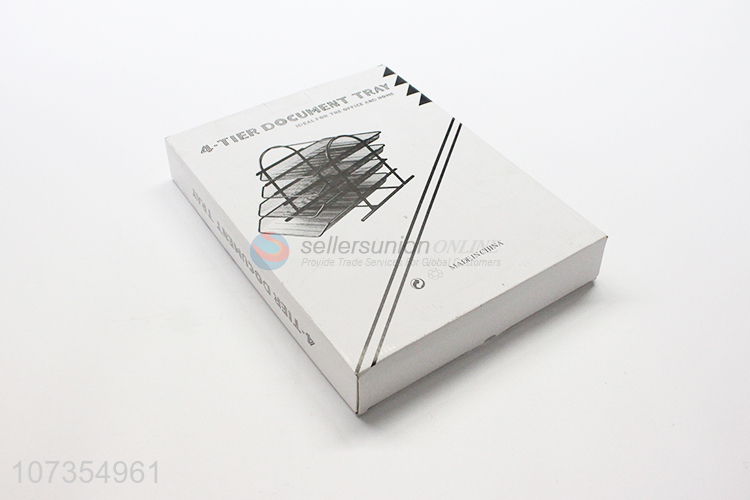 Latest design 4-tier metal document tray file tray file holder