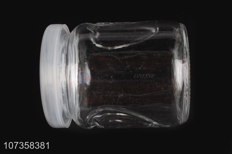 Best quality flower tea glass storage jar kitchen cookie glass jar