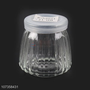 New arrival kitchen gadgets clear flower tea glass jar food container
