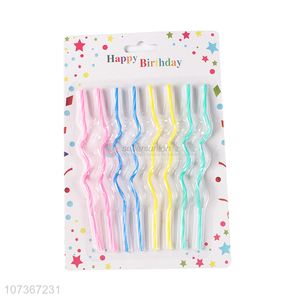 Direct Factory Creative Birthday Cake Curved Colored Birthday Candle Set