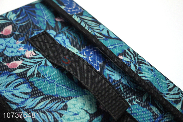 Best quality folding green forest nonwoven storage box home storage bins with lid