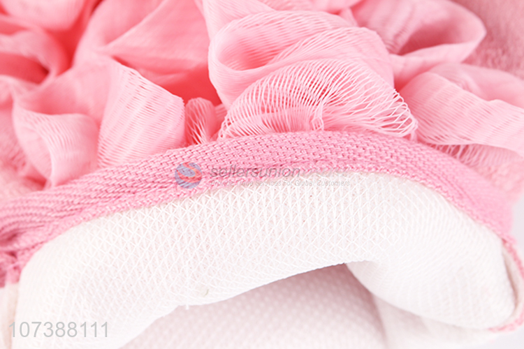 Fashion Design Colorful Bath Gloves With Bath Flower