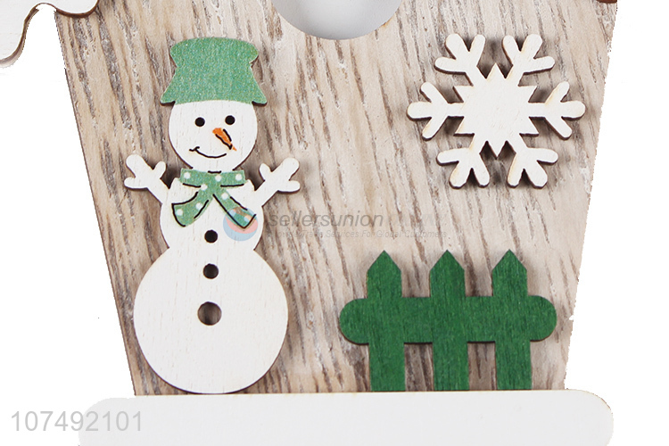 Creative Christmas Decorations Pendant Flat Small House Hanging Ornament