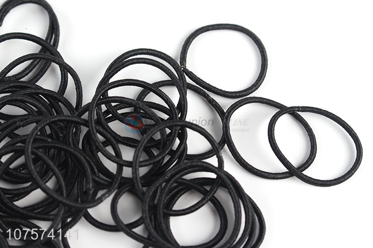 Best Selling 2 mm Bright Yarn Rubber Band Black Hair Ring