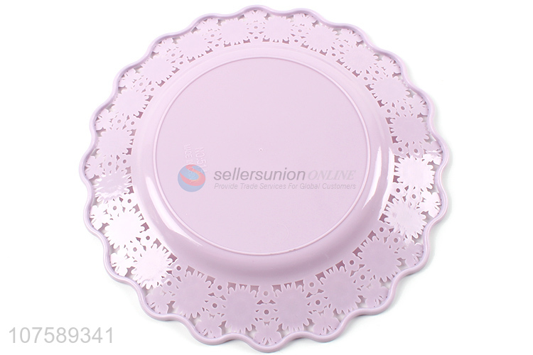 Hot Sale 8 Pieces Plastic Round Plate Colorful Dinnerware