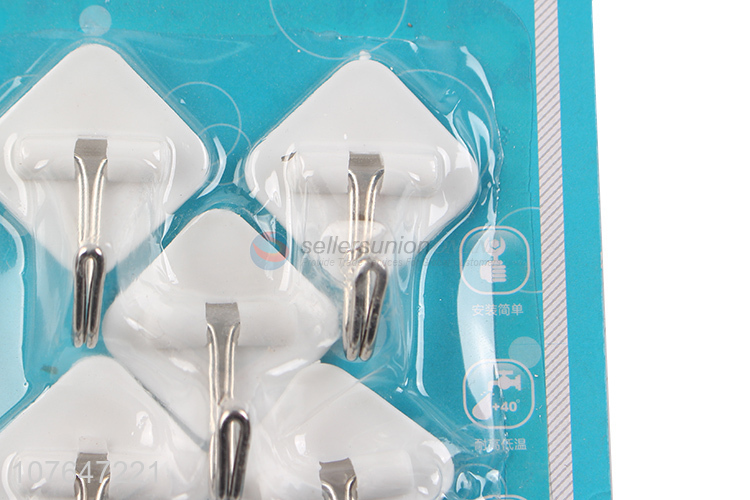Hot Selling 4 Pieces White Sticky Hook Set For Household