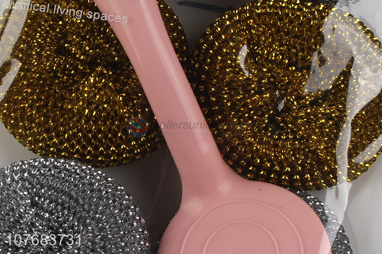 Hot sale long handle replaceable steel wire ball brush