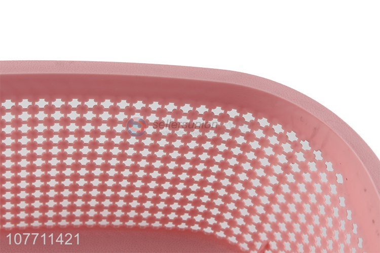 Household plastic storage basket kitchen draining basket for sales promotion