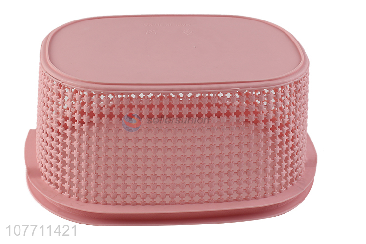 Household plastic storage basket kitchen draining basket for sales promotion