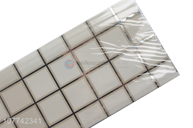 Hot selling oil proof white plaid sticker kitchen range hood sticker