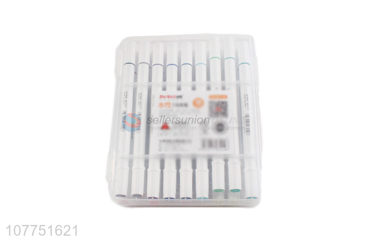 Good quality 18 colors water-based markers multicolor double-ended markers