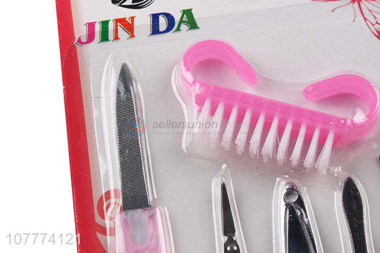 High quality 6 pieces beauty manicure set nail clipper ear pick set