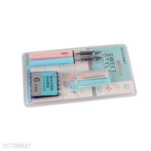 Creative office signature pen set with replaceable ink sac pen set