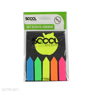 New design neon color paper index bookmark removable <em>sticky</em> <em>note</em>