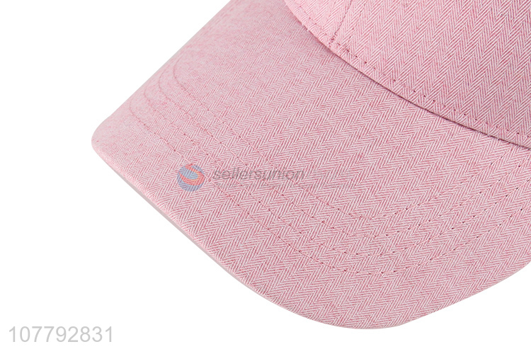 New Style Pure Color Cotton Baseball Hat For Women