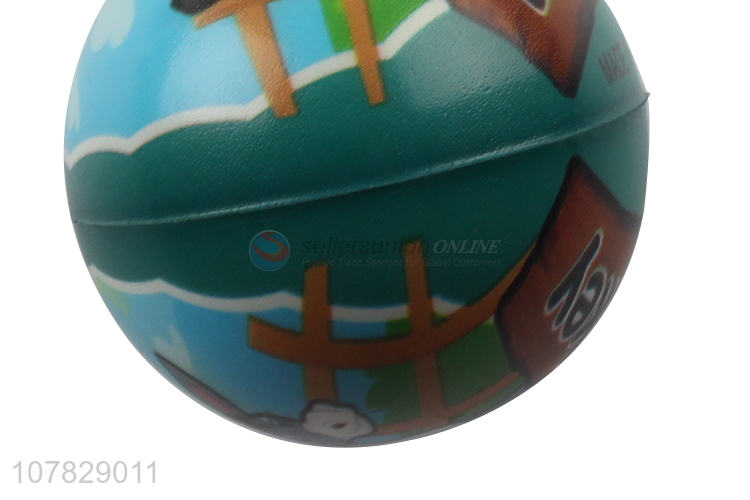 Cartoon Donkey Pattern Colorful Pu Ball Kids Toy Ball