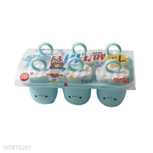Wholesale 6 group food grade plastic ice lolly molds popsicle maker