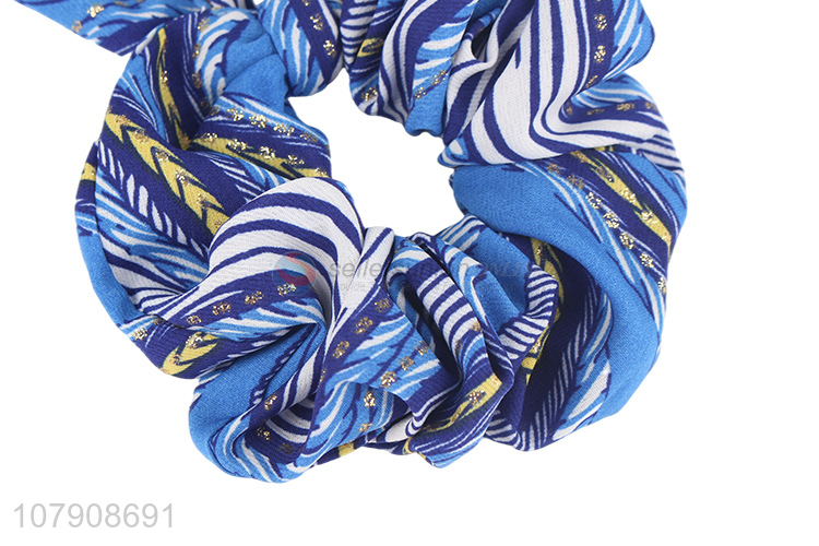 China supplier fashion glitter hair scrunchies ladies girls hair accessories