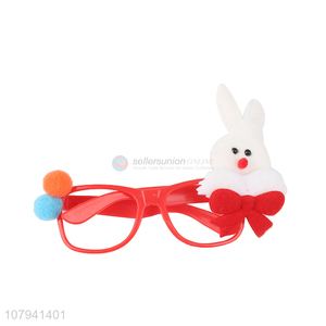 Lovely White Rabbit Design Decorative Glasses For Festival And Party