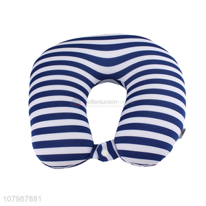 Good selling stripe pattern travel u-shaped neck pillow for airplane