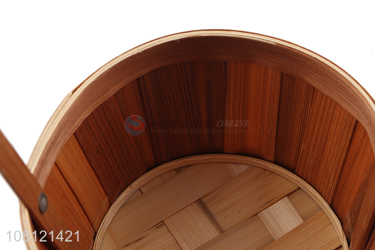 Yiwu wholesale creative garden bamboo woven flowerpot