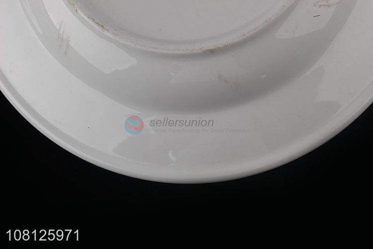 China supplier round ceramic serving plates snack plate