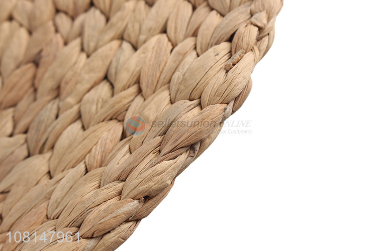 Top product natural round woven water hyacinth placemat table mat