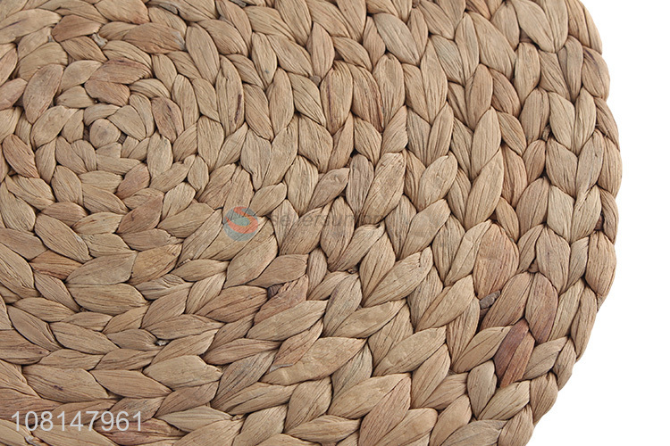 Top product natural round woven water hyacinth placemat table mat