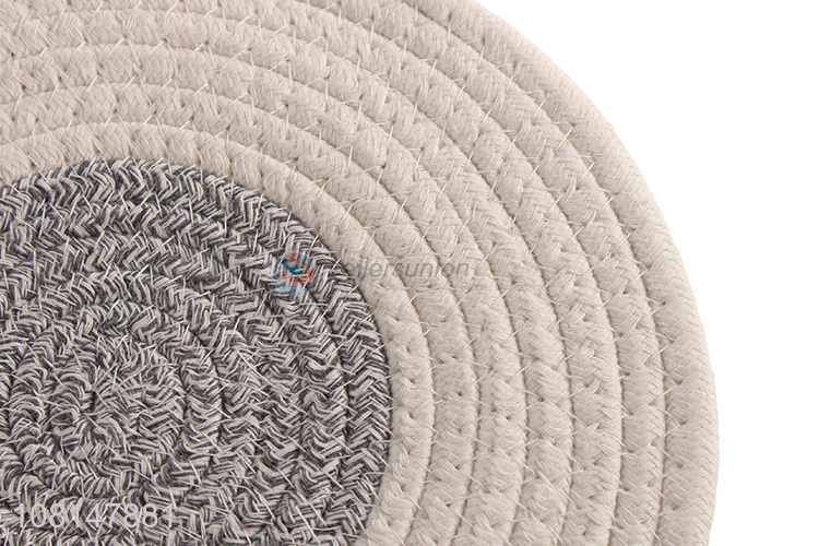 New arrival non-slip round woven cotton table mats placemats
