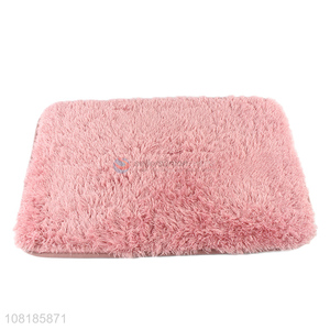 Latest design pink soft plush household <em>floor</em> <em>mat</em> for sale