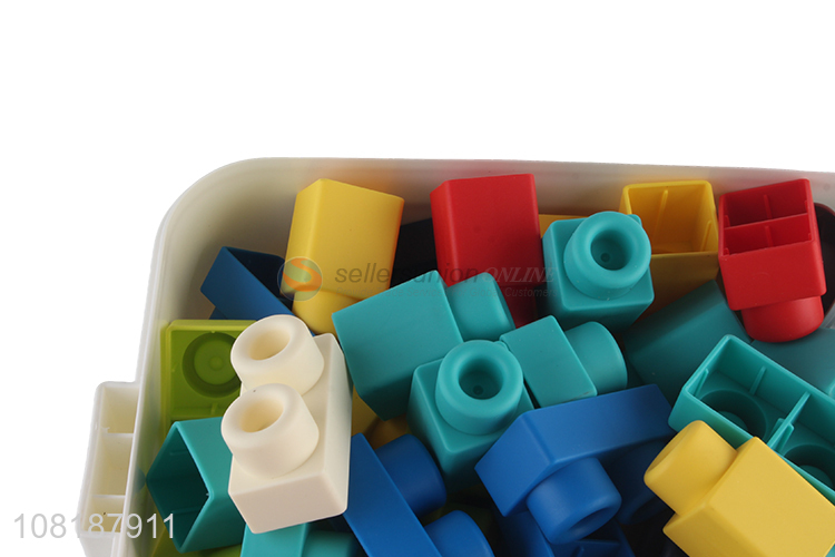 China factory creative kids soft rubber educational toys building blocks