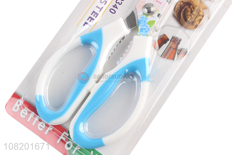 Yiwu factory stainless steel kitchen scissors for meat and vegetable