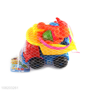 Popular 8 Pieces Plastic Vehicle Beach Sand Toy Set