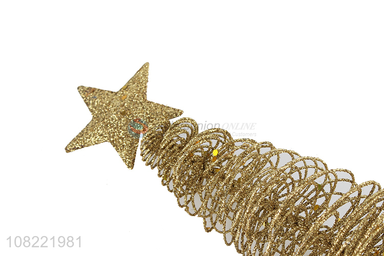 Custom Glitter Iron Wire Little Christmas Tree For Christmas Decoration