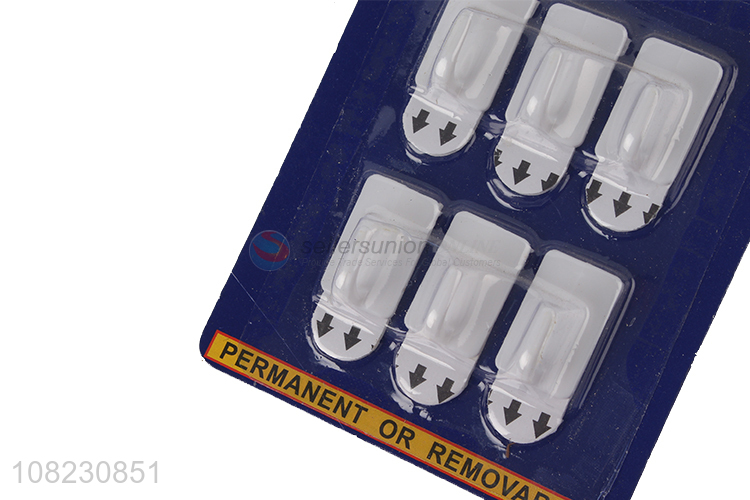 Yiwu market white household sticky hooks with top quality