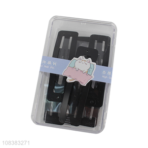 Low price large rectangular metal snap hair barrettes hair accessories