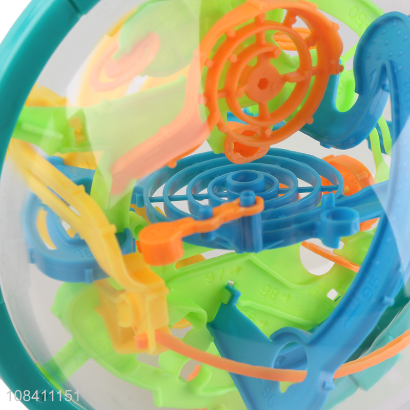 Hot selling 100 obstacles 3D maze ball sphere game ball for kid age 6+