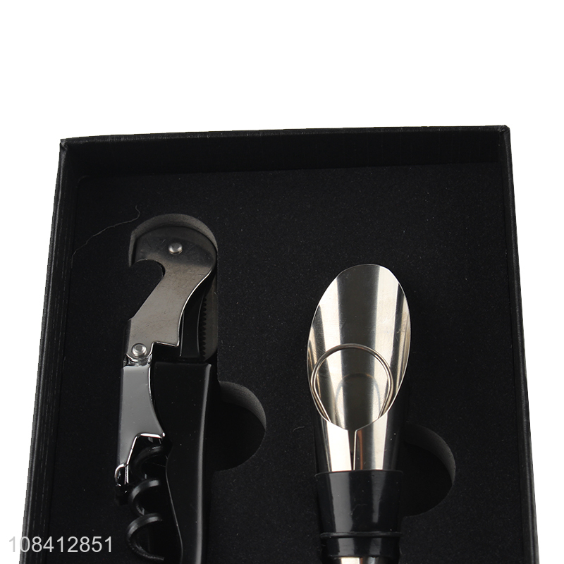 Wholesale stainless steel wine tool set with wine opener & wine decanter