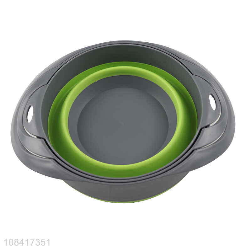 High quality 3pcs/set bpa free plastic collapsible kitchen drain baskets