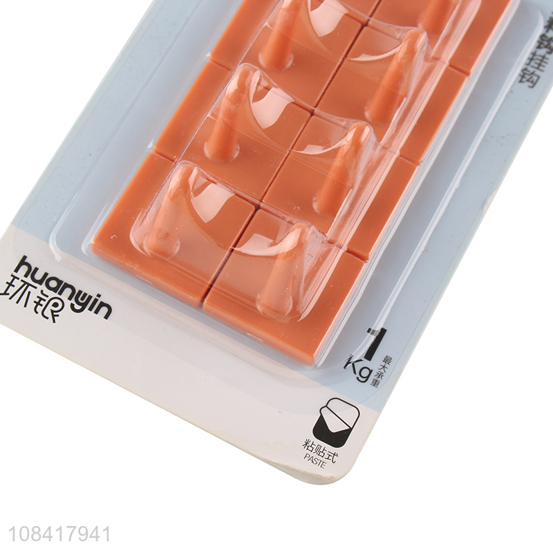 Yiwu wholesale square plastic sticky hooks hanging hooks