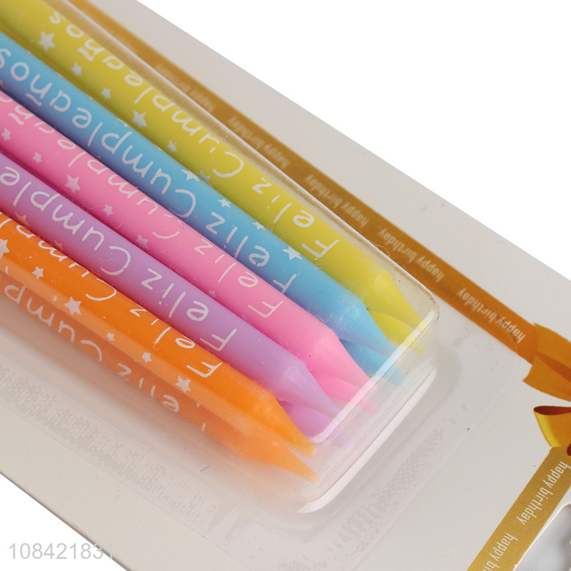Online wholesale 10 printed birthday candles party cake candles